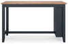 Gesthaven Rectangle Dining Room Counter Table;Natural/Blue