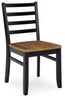 Blondon 7-piece Dining Set; Brown/Black
