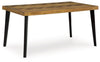 Blondon 7-piece Dining Set; Brown/Black