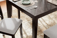 Langwest Dining Table and 4 Chairs and Bench (Set of 6);BROWN
