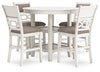 Erinberg DRM Counter Table Set (5/CN);ANTIQUE  WHITE