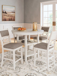 Erinberg DRM Counter Table Set (5/CN);ANTIQUE  WHITE