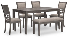 Wrenning Dining Room Table Set; Gray