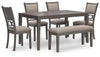 Wrenning Dining Room Table Set; Gray
