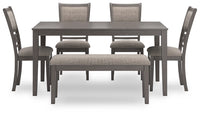 Wrenning Dining Room Table Set; Gray