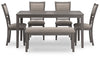 Wrenning Dining Room Table Set; Gray