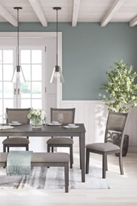 Wrenning Dining Room Table Set; Gray