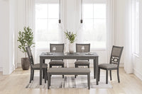 Wrenning Dining Room Table Set; Gray