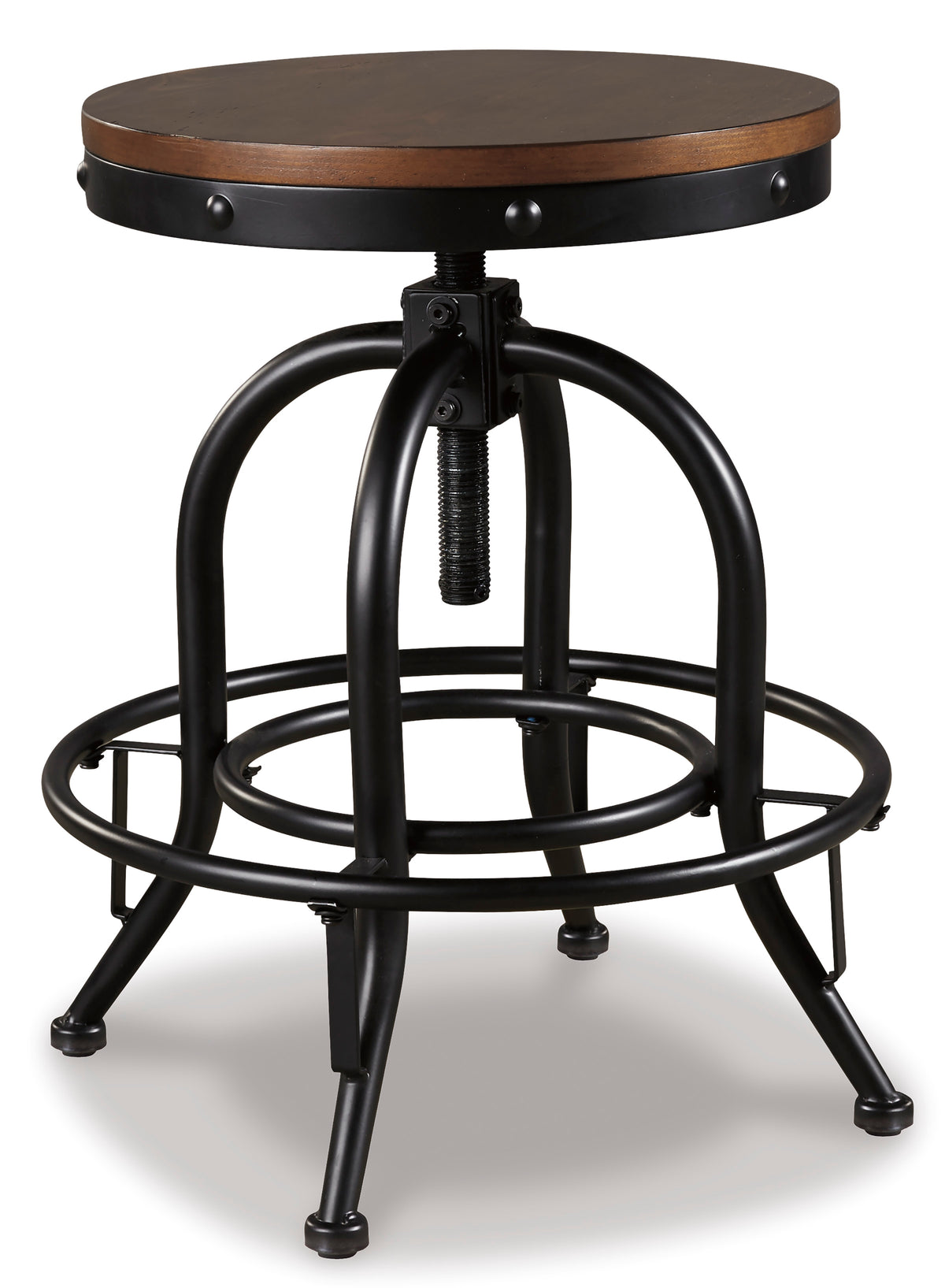 Valebeck Swivel Barstool;Brown/Black