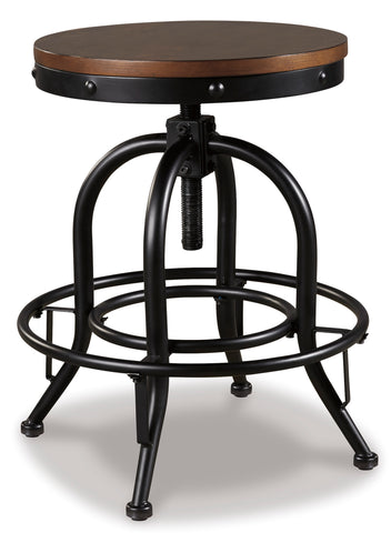 Valebeck Swivel Barstool;Brown/Black