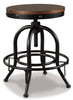 Valebeck Swivel Barstool;Brown/Black