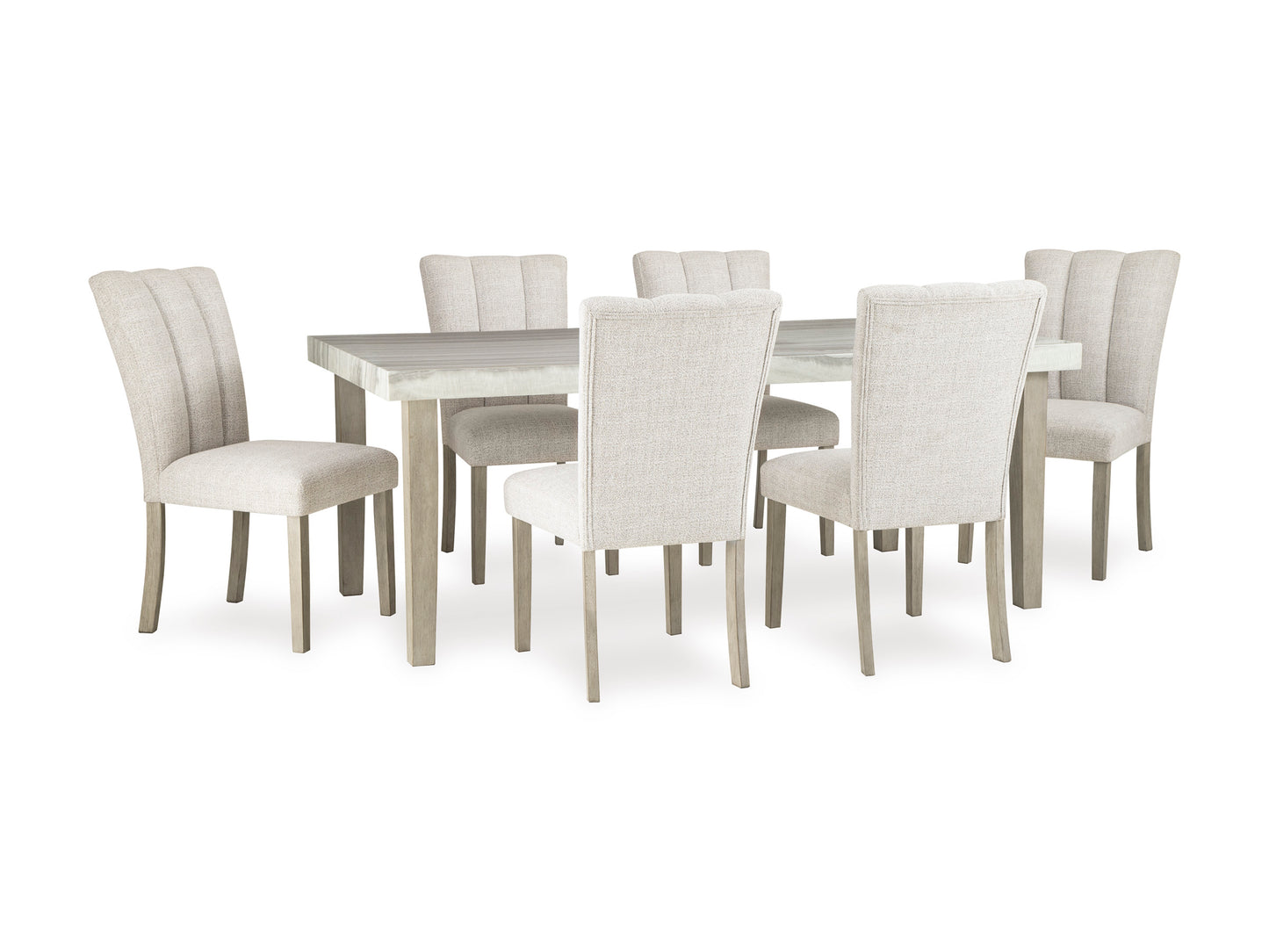 Karmenton 6-Piece Dining Set;Bisque