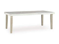 Karmenton Rectangular Dining Room Table;Bisque