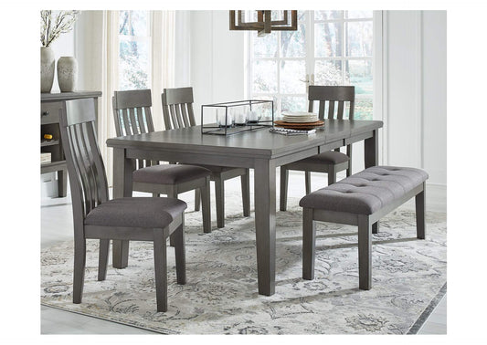Hallanden Rectangular Dining Butterfly Extension Table Set