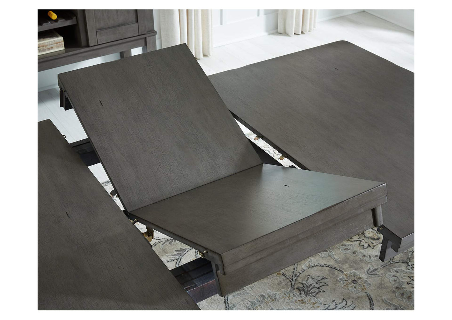 Hallanden Rectangular Dining Butterfly Extension Table Set