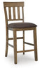 Broxtyn Counter Height Barstool;Light Brown