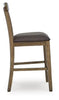 Broxtyn Counter Height Barstool;Light Brown