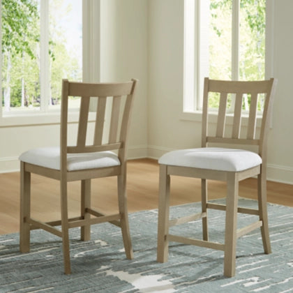 Calmoro Dining Chair; Off White/Gray