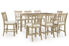 Calmoro Counter Height Dining Table and 8 Barstools;Gray