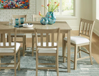 Calmoro Counter Height Dining Table and 8 Barstools;Gray