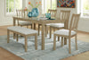 Calmoro Dining Table and 4 Chairs and Bench;Gray