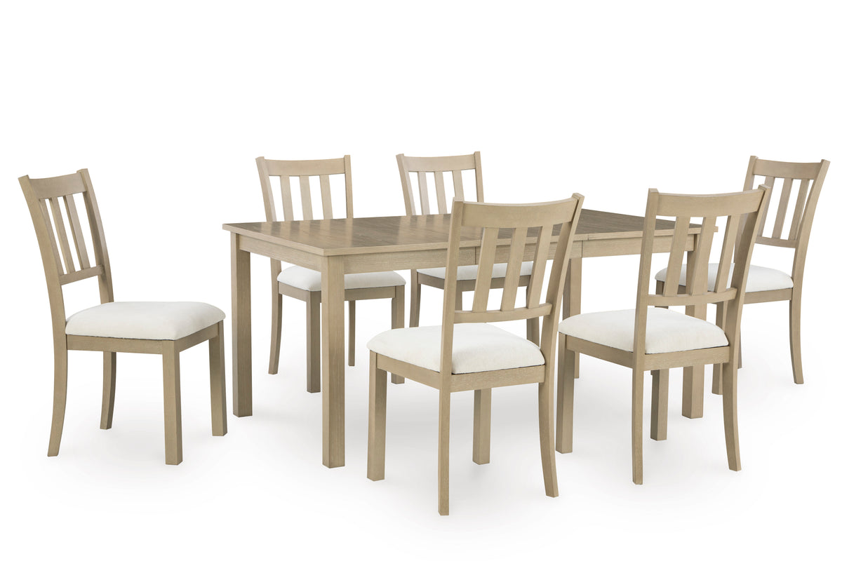 Calmoro Dining Table and 6 Chairs;Gray