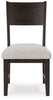 Westonfort Dining UPH Side Chair;Espresso (Set of Two)