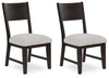Westonfort Dining UPH Side Chair;Espresso (Set of Two)