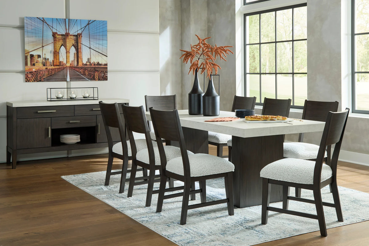 Westonfort Dining Room Set With 8 Chairs; Espresso