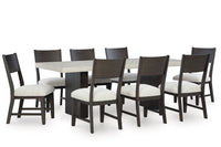 Westonfort Dining Room Set With 8 Chairs; Espresso