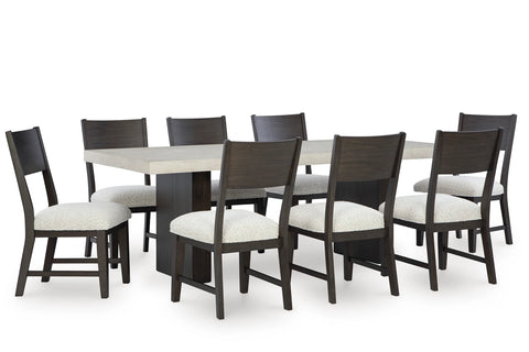Westonfort Dining Room Set With 8 Chairs; Espresso