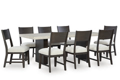 Westonfort Dining Room Set With 8 Chairs; Espresso
