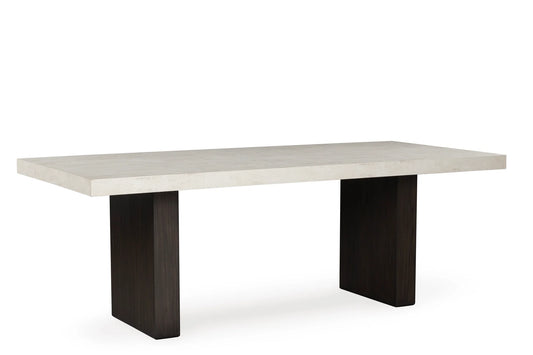 Burkhaus Rectangular Cocktail Table; White/Dark Brown