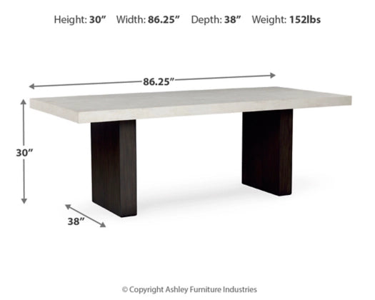 Westonfort Rectangular Dining Room Table;Espresso