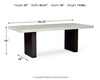 Westonfort Rectangular Dining Room Table;Espresso