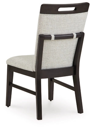 Neymorton Dining UPH Side Chair;Light Gray/Brown (Set of Two)