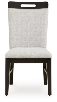 Neymorton Dining UPH Side Chair;Light Gray/Brown (Set of Two)