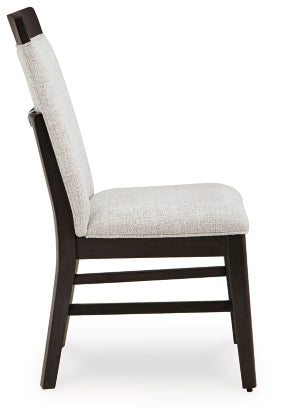 Neymorton Dining UPH Side Chair;Light Gray/Brown (Set of Two)