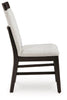 Neymorton Dining UPH Side Chair;Light Gray/Brown (Set of Two)