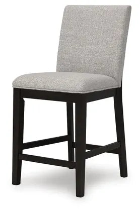 Neymorton Upholstered Barstool;Dark Grayish Brown