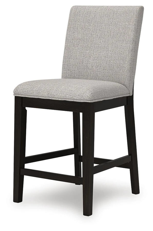 Neymorton Upholstered Barstool;Dark Grayish Brown