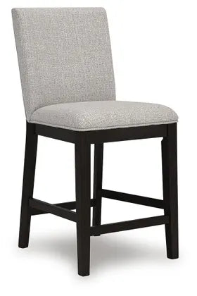 Neymorton Upholstered Barstool;Dark Grayish Brown