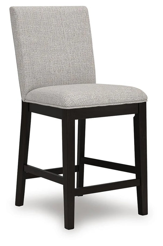 Neymorton Upholstered Barstool;Dark Grayish Brown