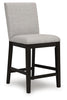 Neymorton Upholstered Barstool;Dark Grayish Brown