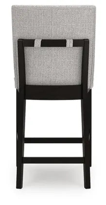 Neymorton Upholstered Barstool;Dark Grayish Brown