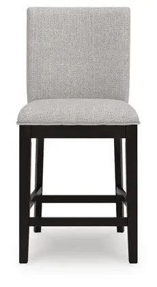 Neymorton Upholstered Barstool;Dark Grayish Brown