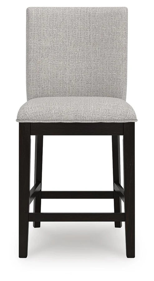 Neymorton Upholstered Barstool;Dark Grayish Brown