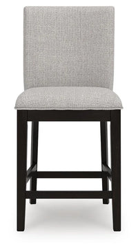 Neymorton Upholstered Barstool;Dark Grayish Brown