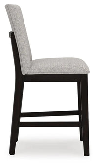 Neymorton Upholstered Barstool;Dark Grayish Brown