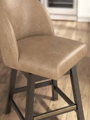 Neymorton UPH Swivel Barstool;Dark Grayish Brown